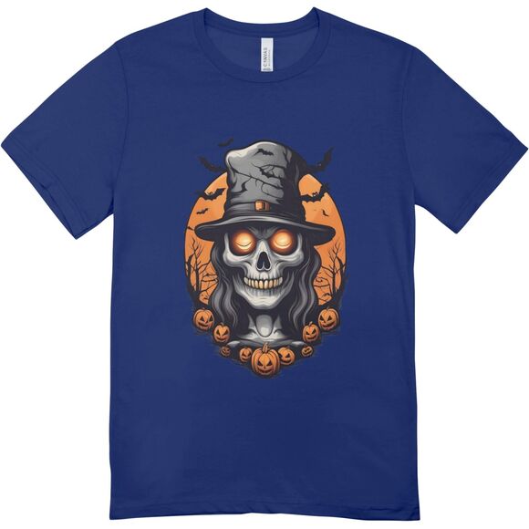 Creepy Skeleton tee | Halloween T-shirt | Unisex Hanes Softstyle XL - Picture 1 of 1